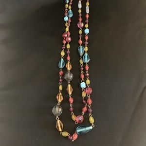 NEW, Multi Colored Bead Necklace - COSTUME JEWELRY
